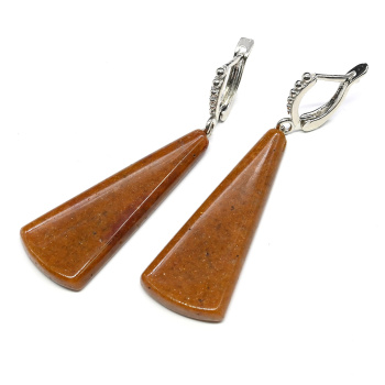 Серьги из авантюрина 16*39мм, 10г арт. 11620068вп