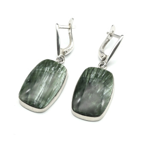Серьги серафинит 16*25мм. арт. м319002...