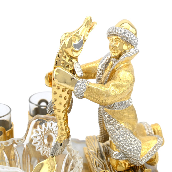 Икорница с агатом 