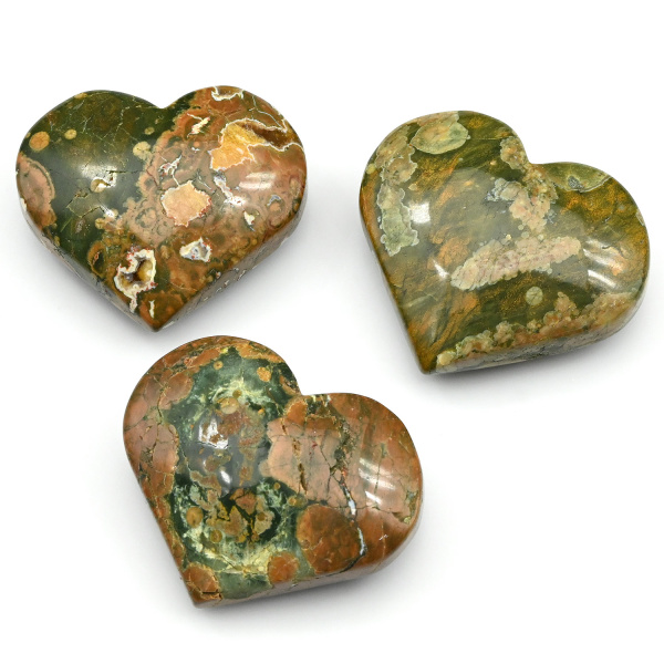 Сердце из яшмы океанической 52*45*22мм, 60-69г арт. 2055371